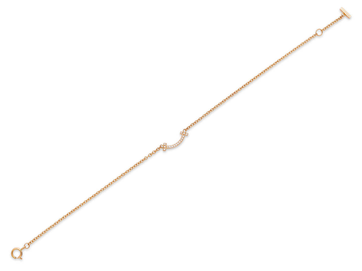 Tiffany & Co. 'Tiffany T Smile' Diamond Bracelet in 18K Rose Gold