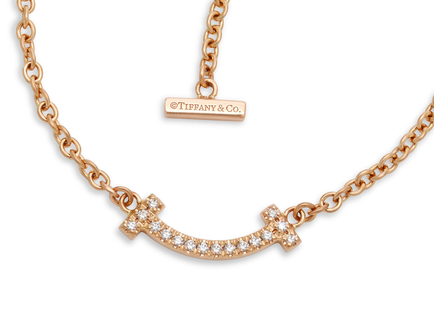 Tiffany & Co. 'Tiffany T Smile' Diamond Bracelet in 18K Rose Gold
