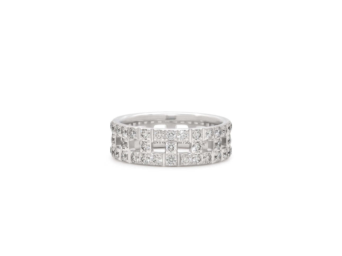 Tiffany & Co. 'Tiffany T True Wide' Diamond Ring in 18K White Gold