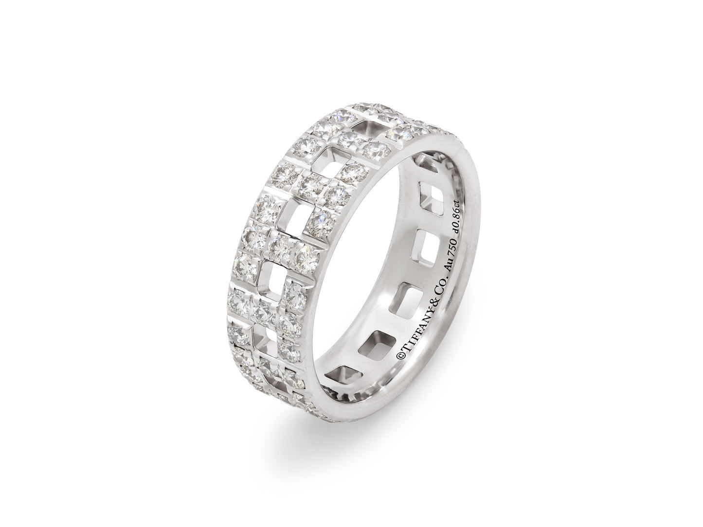 Tiffany & Co. 'Tiffany T True Wide' Diamond Ring in 18K White Gold