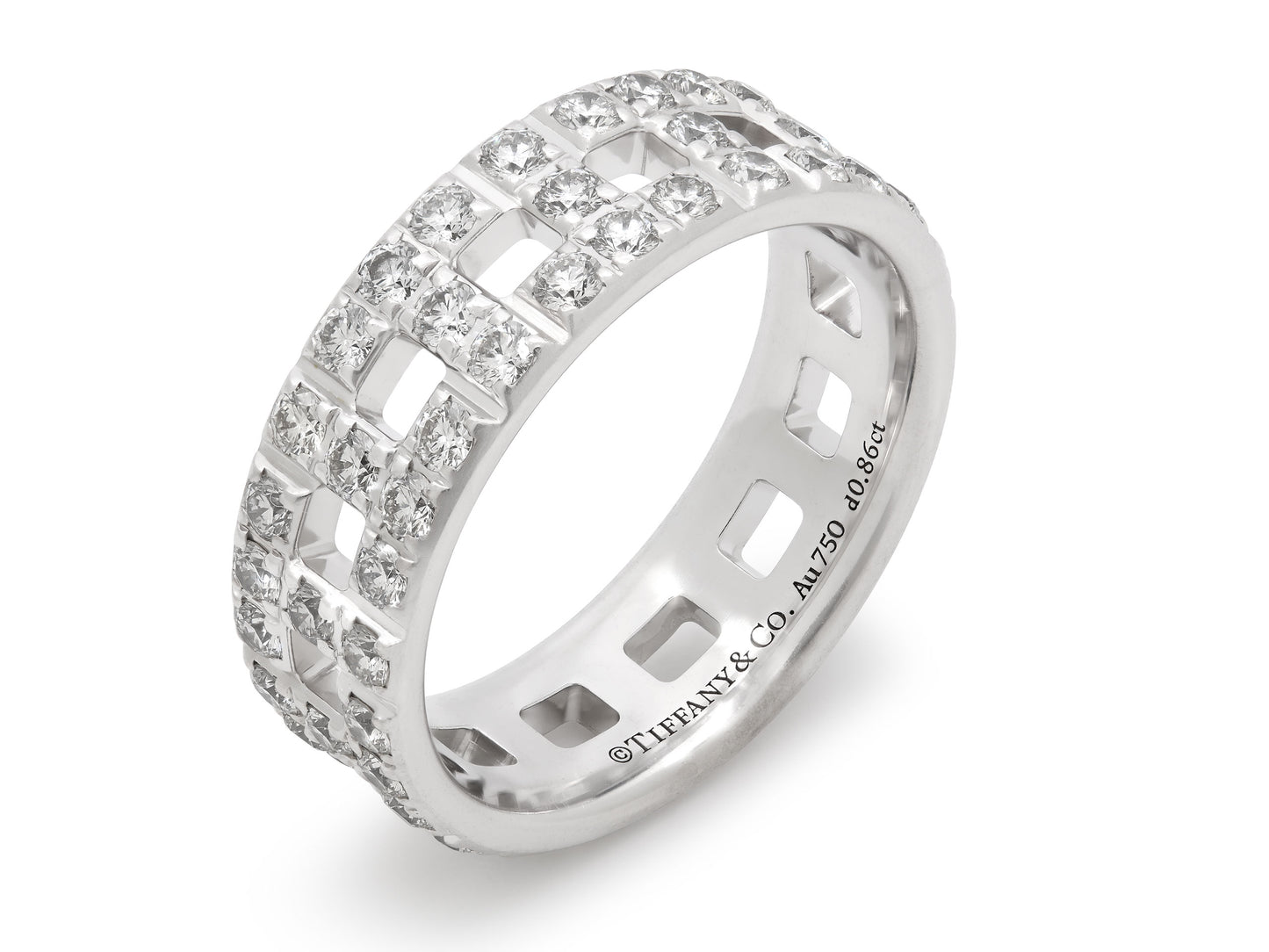Tiffany & Co. 'Tiffany T True Wide' Diamond Ring in 18K White Gold