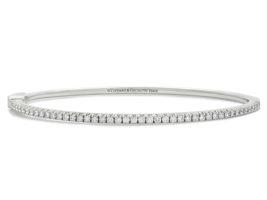 Tiffany & Co. 'Metro' Diamond Bangle in 18K White Gold