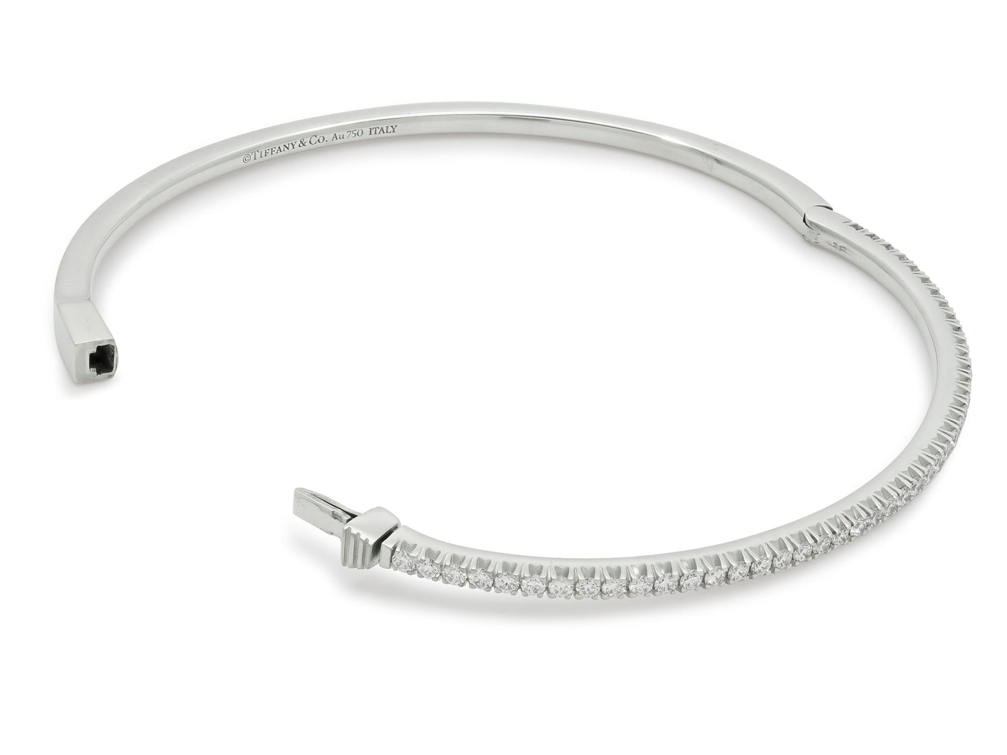 Tiffany & Co. 'Metro' Diamond Bangle in 18K White Gold