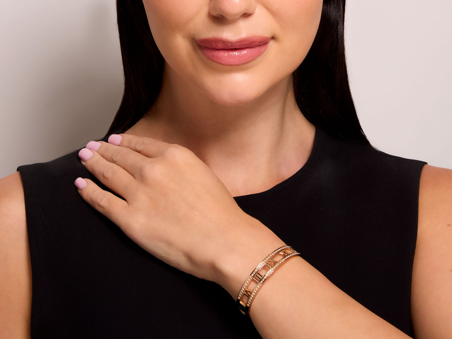 Tiffany & Co. 'Atlas' Diamond Bangle in 18K Rose Gold