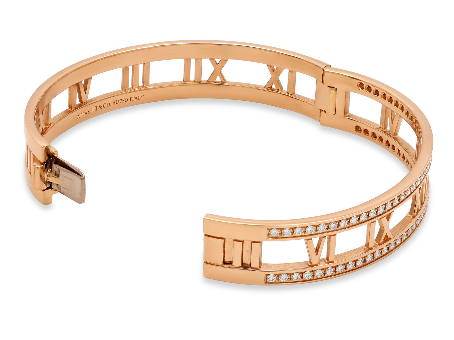 Tiffany & Co. 'Atlas' Diamond Bangle in 18K Rose Gold