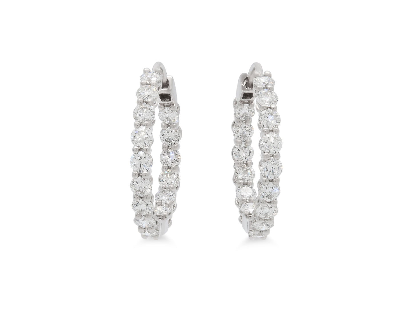 Tiffany & Co. Diamond Hoop Earrings in Platinum