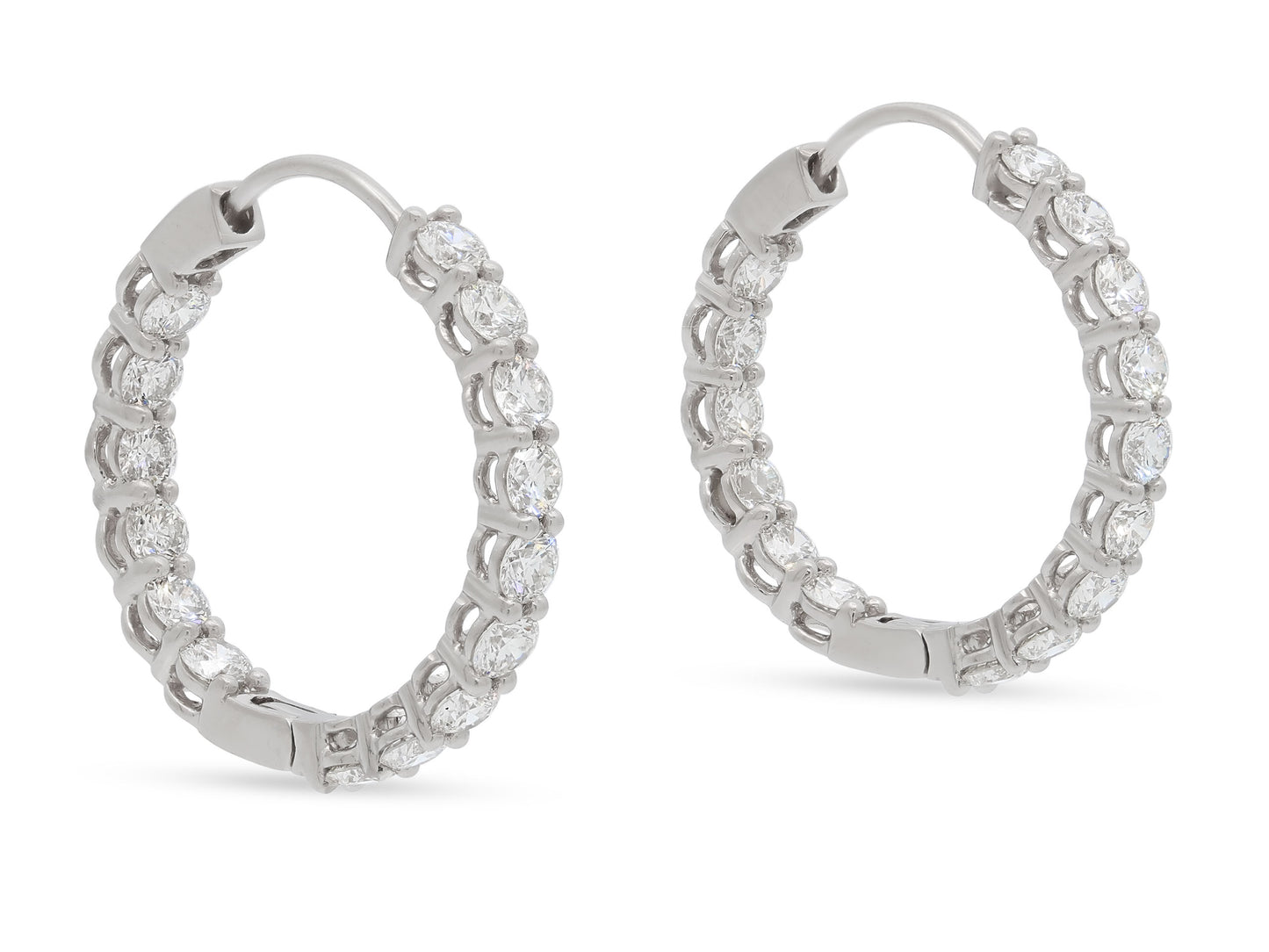 Tiffany & Co. Diamond Hoop Earrings in Platinum
