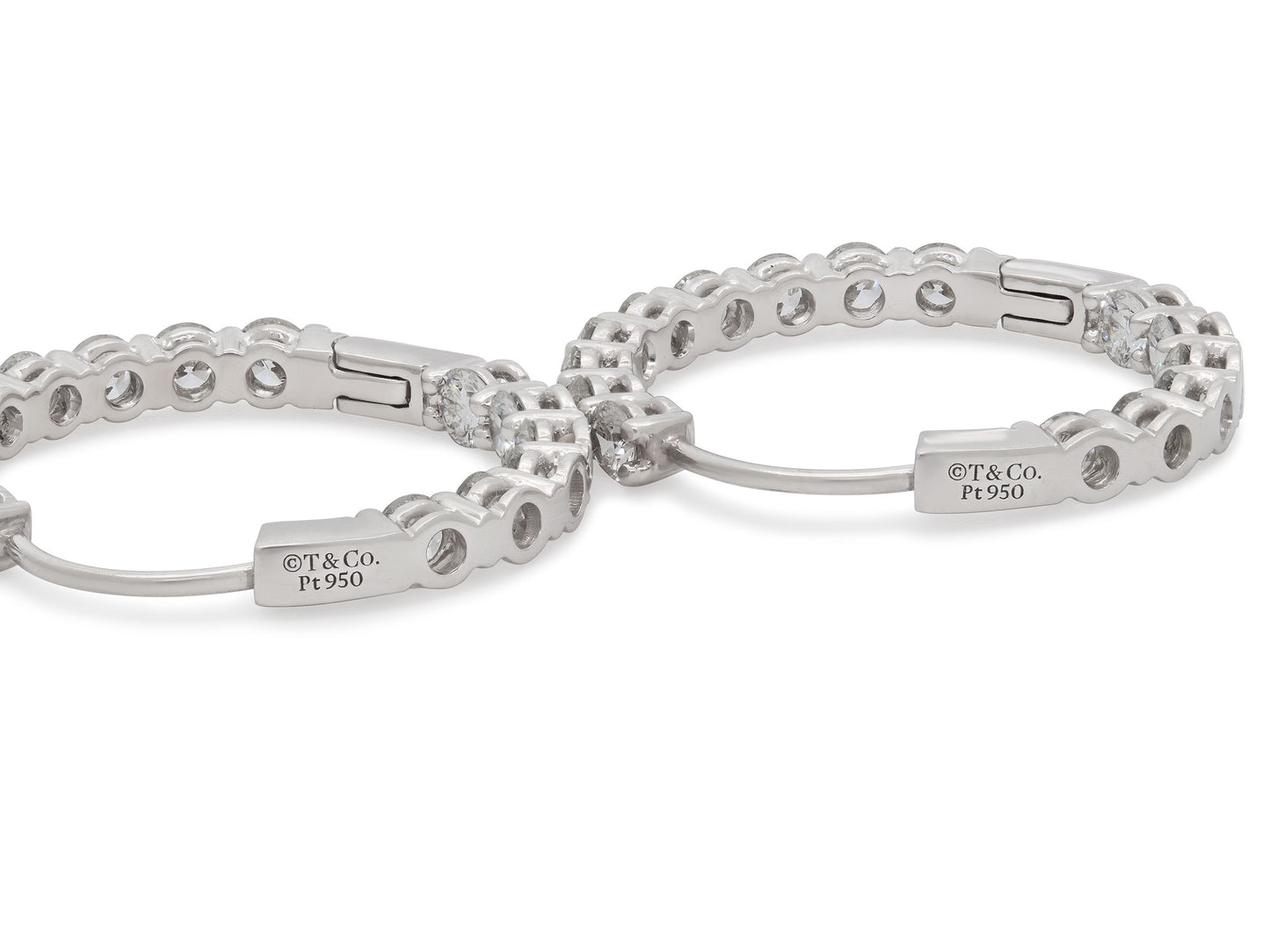 Tiffany & Co. Diamond Hoop Earrings in Platinum