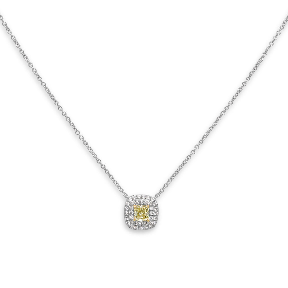 Tiffany & Co. Yellow Diamond 'Soleste' Pendant Necklace in Platinum