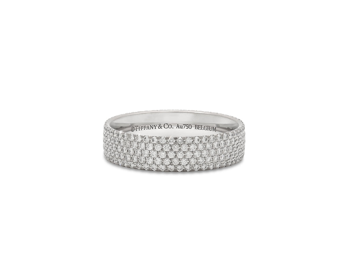 Tiffany & Co. 'Metro' Five-Row Diamond Band in 18K White Gold
