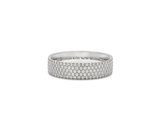 Tiffany & Co. 'Metro' Five-Row Diamond Band in 18K White Gold