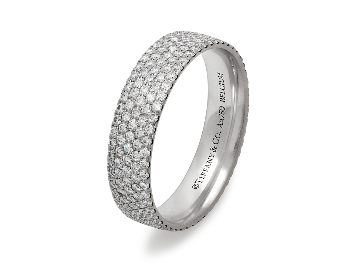Tiffany & Co. 'Metro' Five-Row Diamond Band in 18K White Gold
