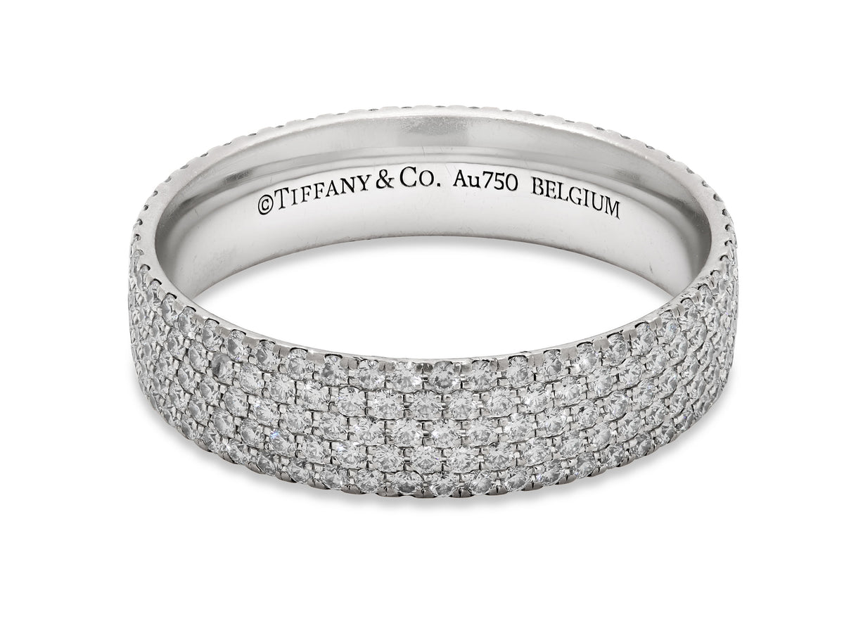 Tiffany & Co. 'Metro' Five-Row Diamond Band in 18K White Gold