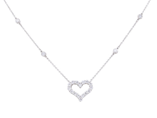 Tiffany & Co. Diamond Heart Necklace in Platinum
