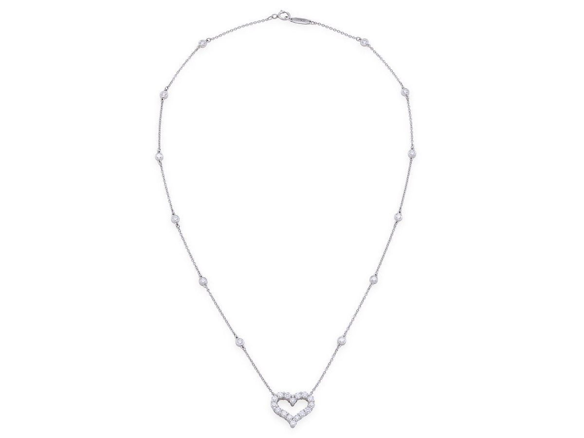 Tiffany & Co. Diamond Heart Necklace in Platinum