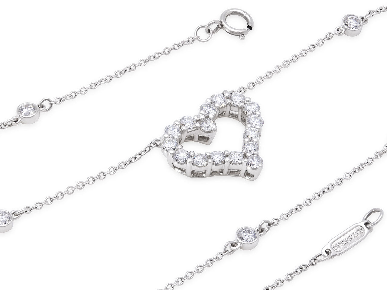 Tiffany & Co. Diamond Heart Necklace in Platinum