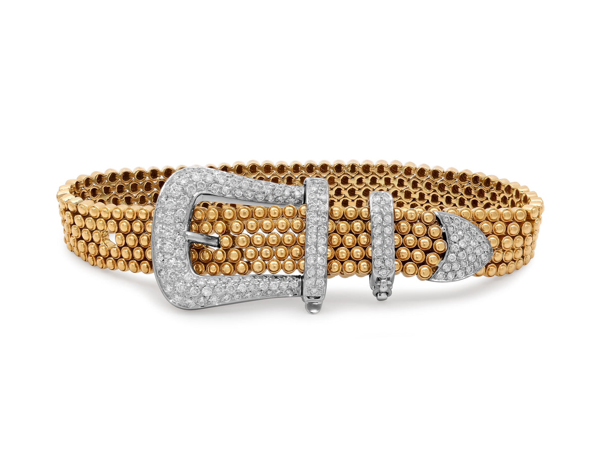 Diamond Buckle Bracelet in 18K Gold