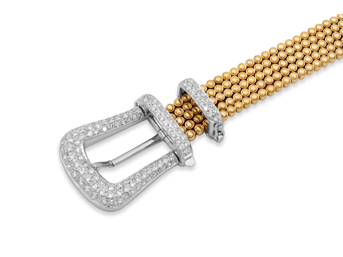 Diamond Buckle Bracelet in 18K Gold