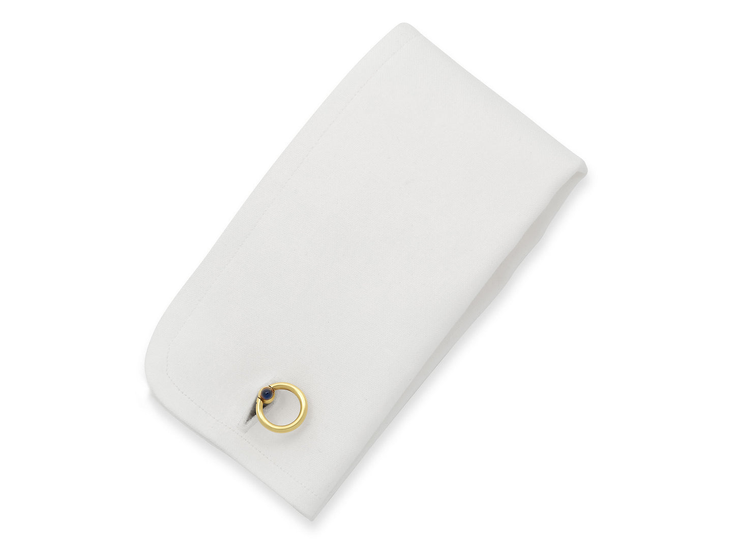 Mid-Century Sapphire Cufflinks in 14K Gold