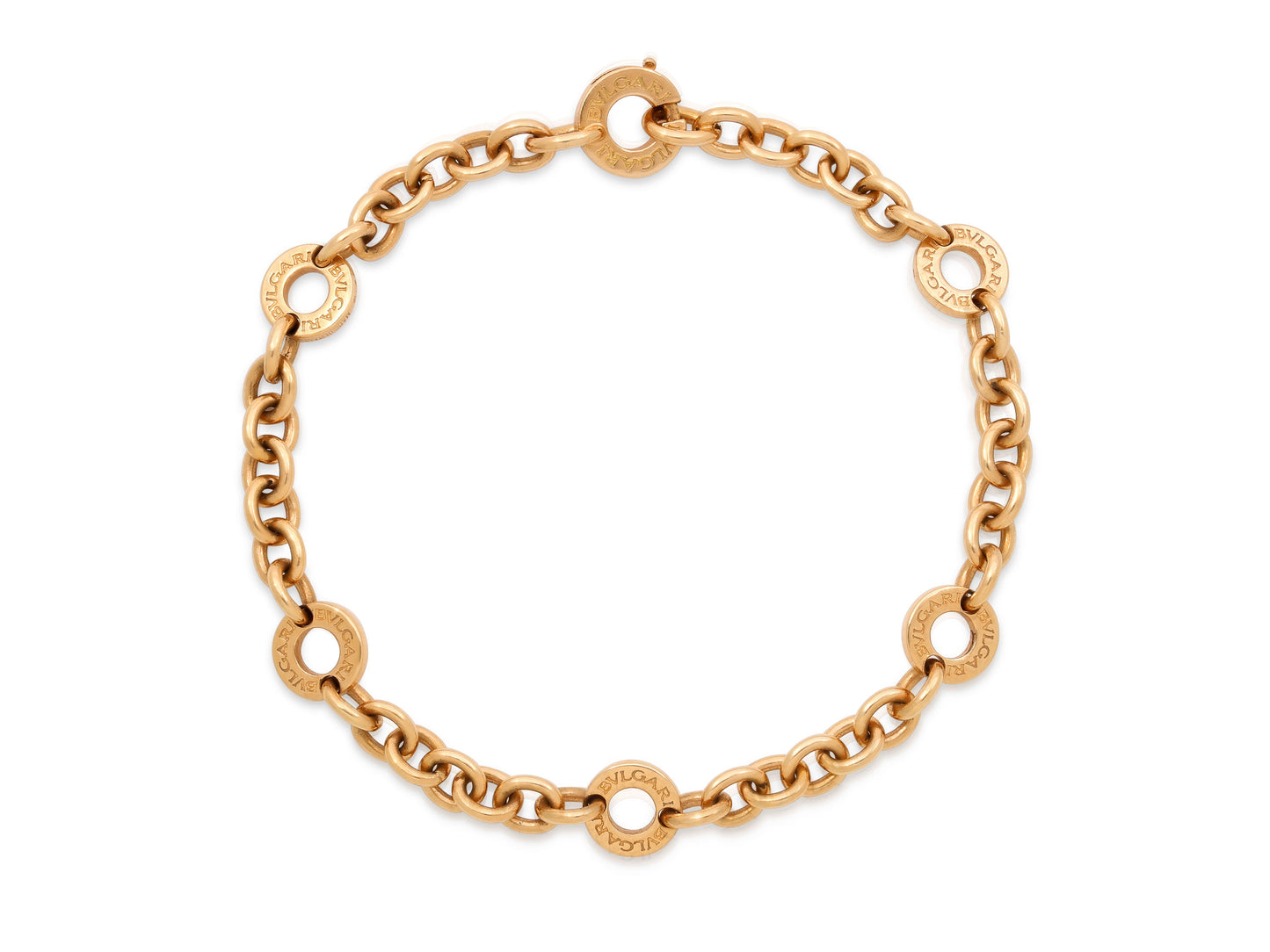 Bulgari Station Bracelet in 18K Gold