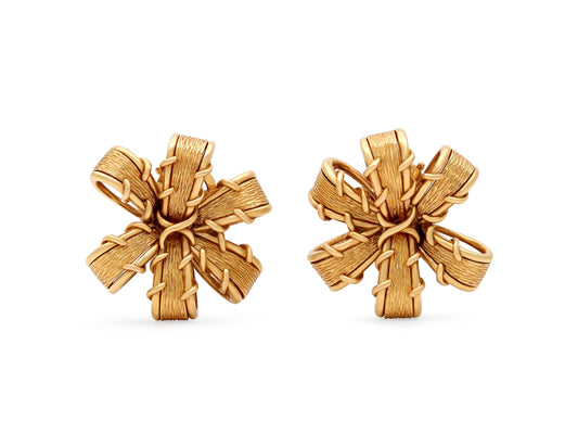 Tiffany & Co. Schlumberger Ribbon Earrings in 18K Gold
