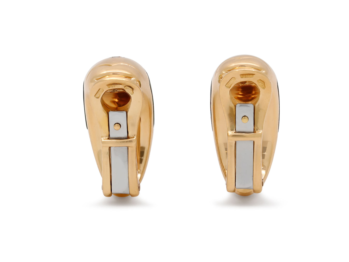 Bulgari 'Tronchetto' Peridot Earrings in 18K Gold