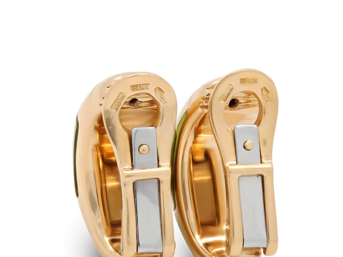 Bulgari 'Tronchetto' Peridot Earrings in 18K Gold