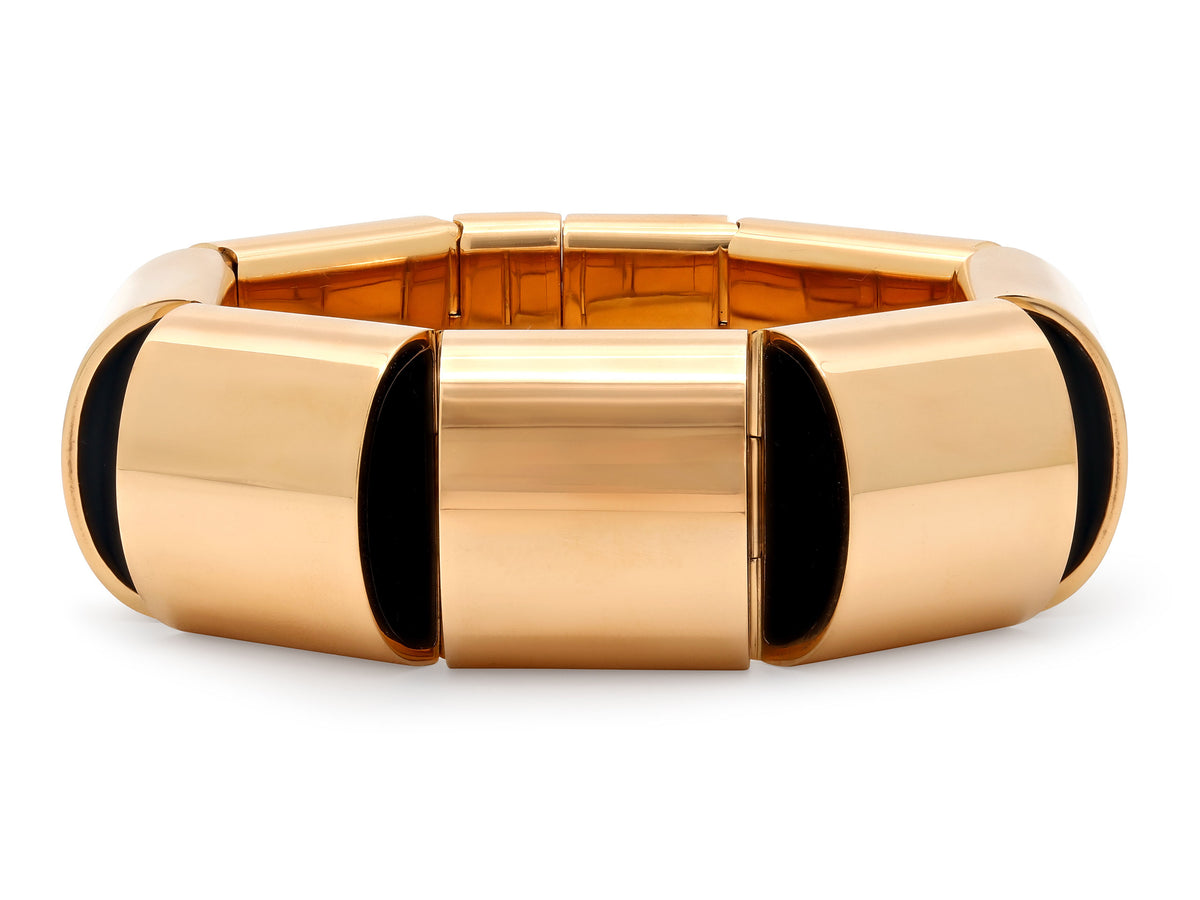 Vhernier 'Sorpresa Carré' Jet Bracelet in 18K Rose Gold