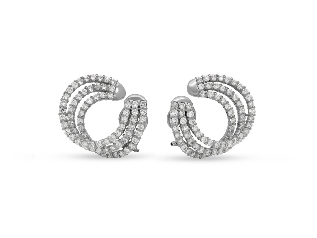 Diamond Earrings in 18K White Gold