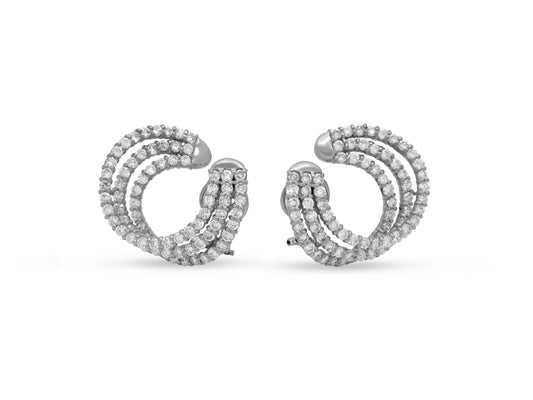 Diamond Earrings in 18K White Gold