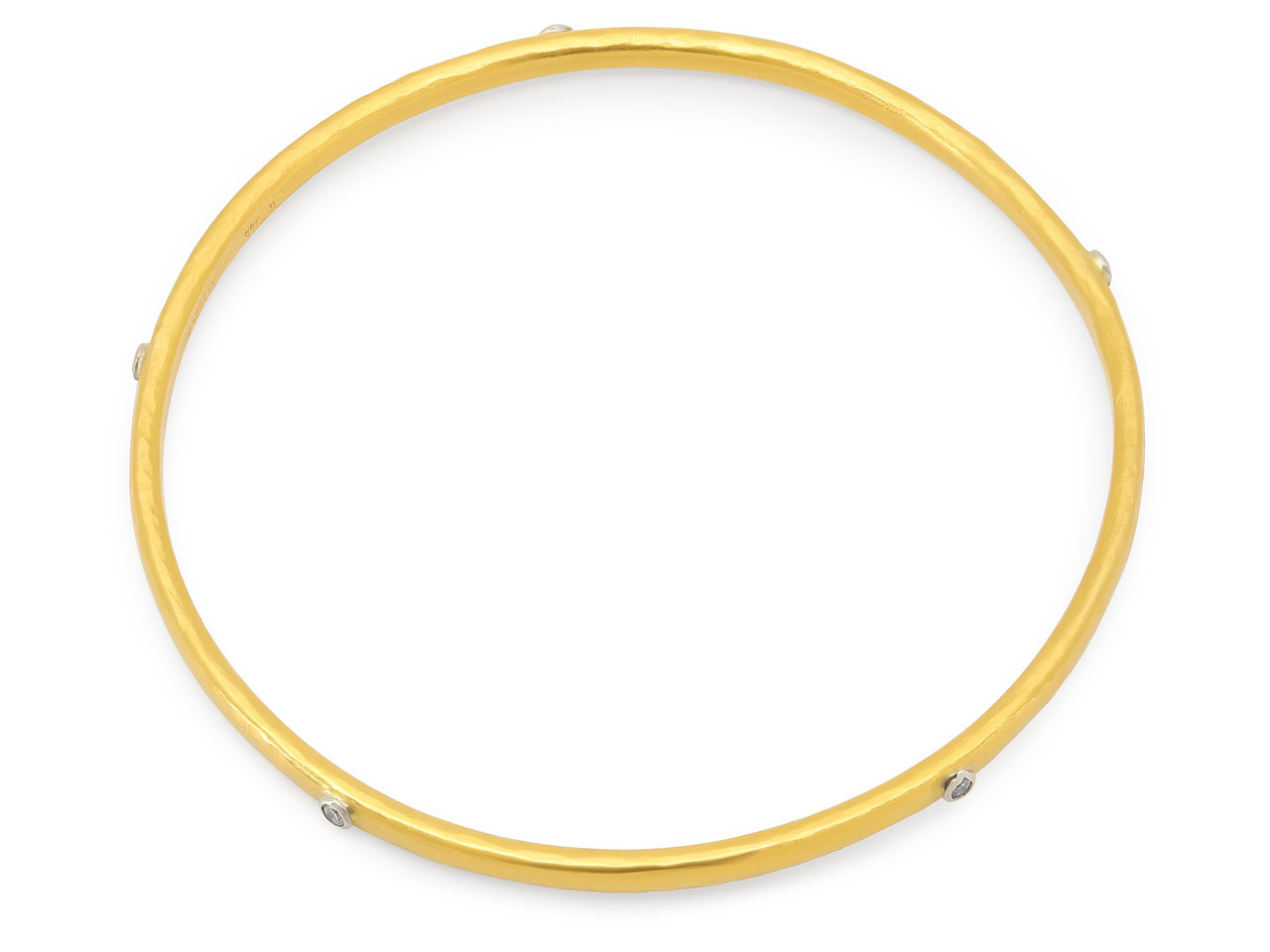 Gurhan 'Hoopla' Diamond Bangle Bracelet in High Karat Gold, 3 mm