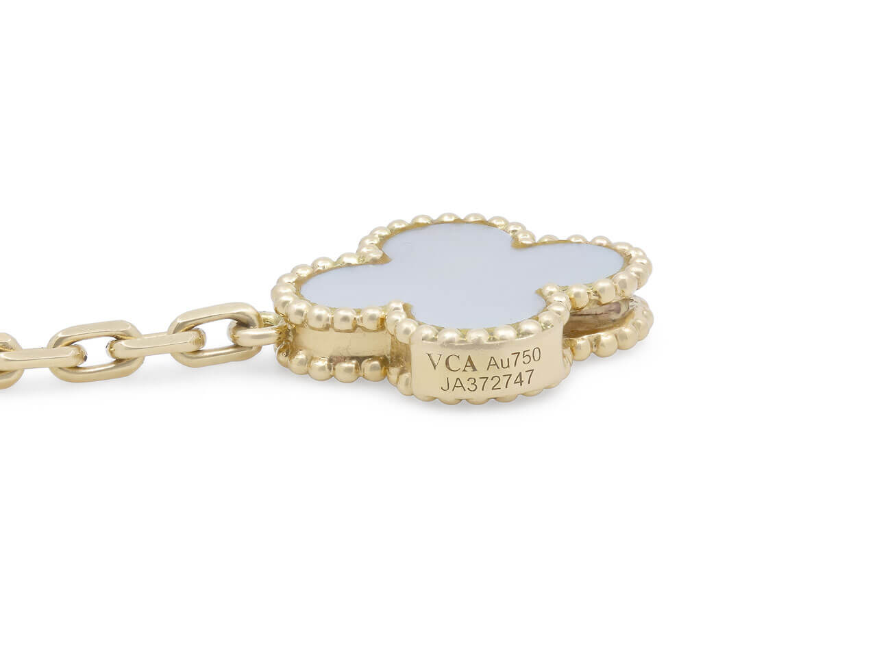 Van Cleef & Arpels Vintage Alhambra 18k Mother of Pearl Pendant