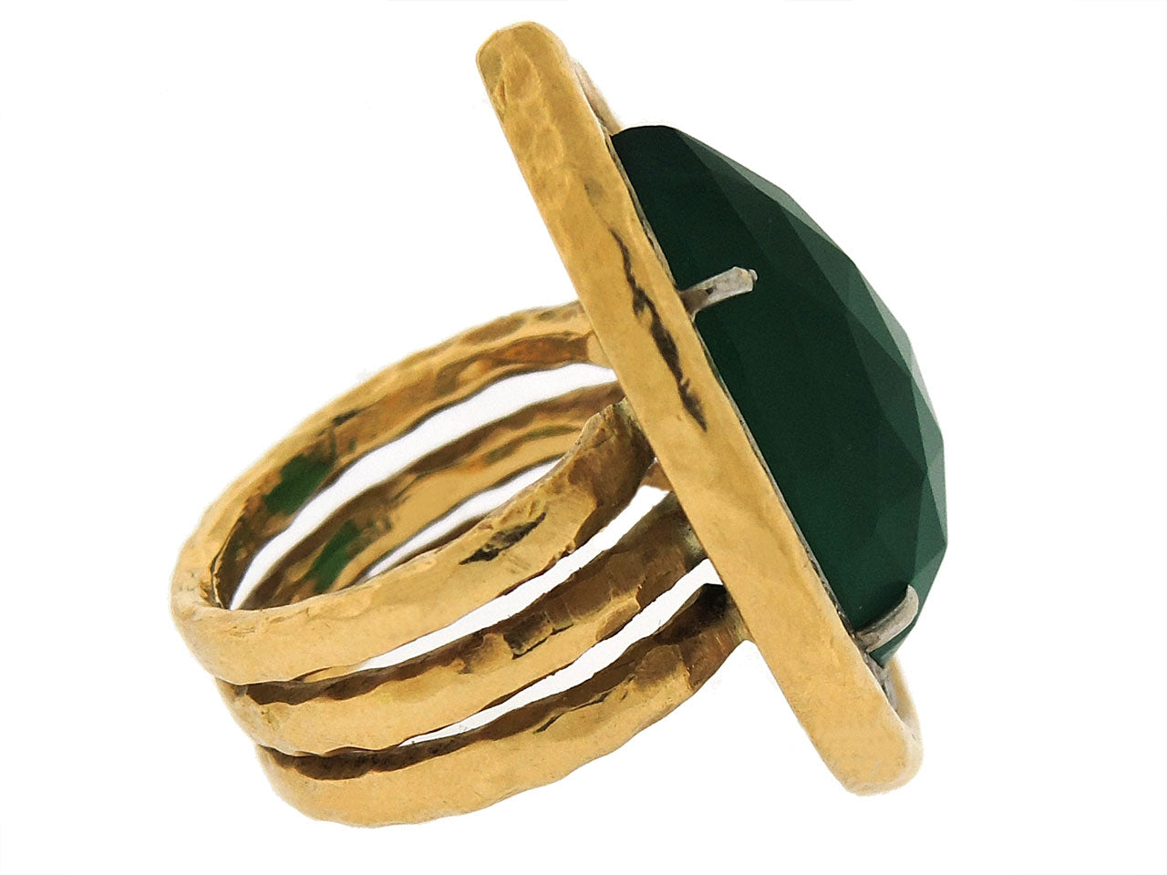 Pamela Froman 'Empress' Green Onyx and Diamond Ring in 18K