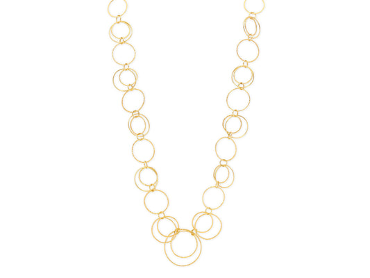 Circle Link Necklace in 18K Gold