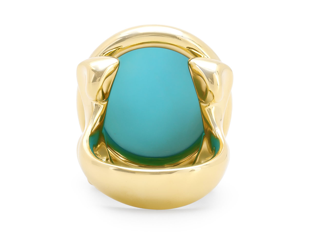 Tamara Comolli 'Hippie Glam' Turquoise Ring in 18K Gold