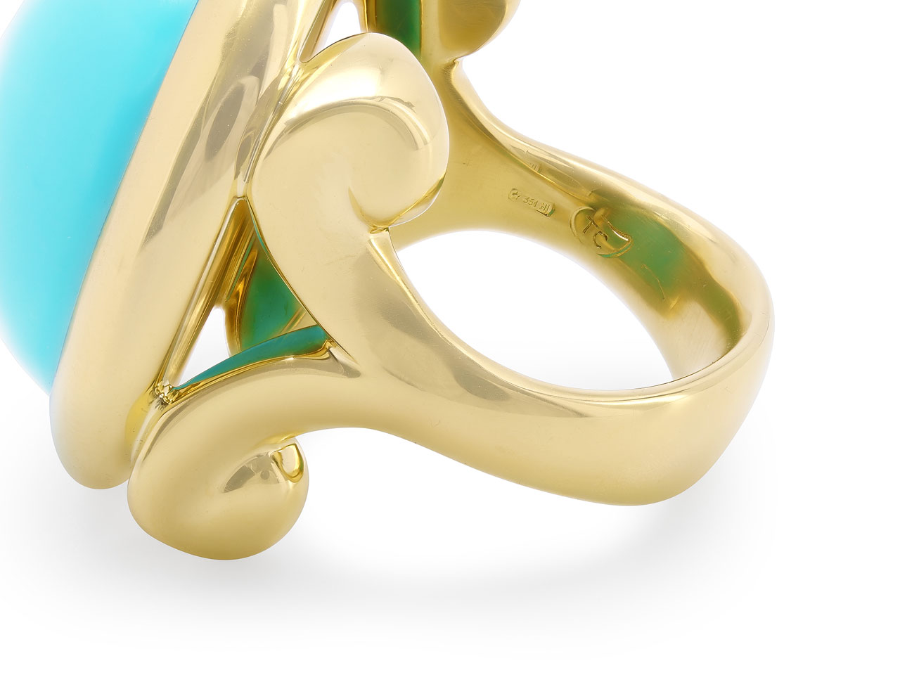 Tamara Comolli 'Hippie Glam' Turquoise Ring in 18K Gold