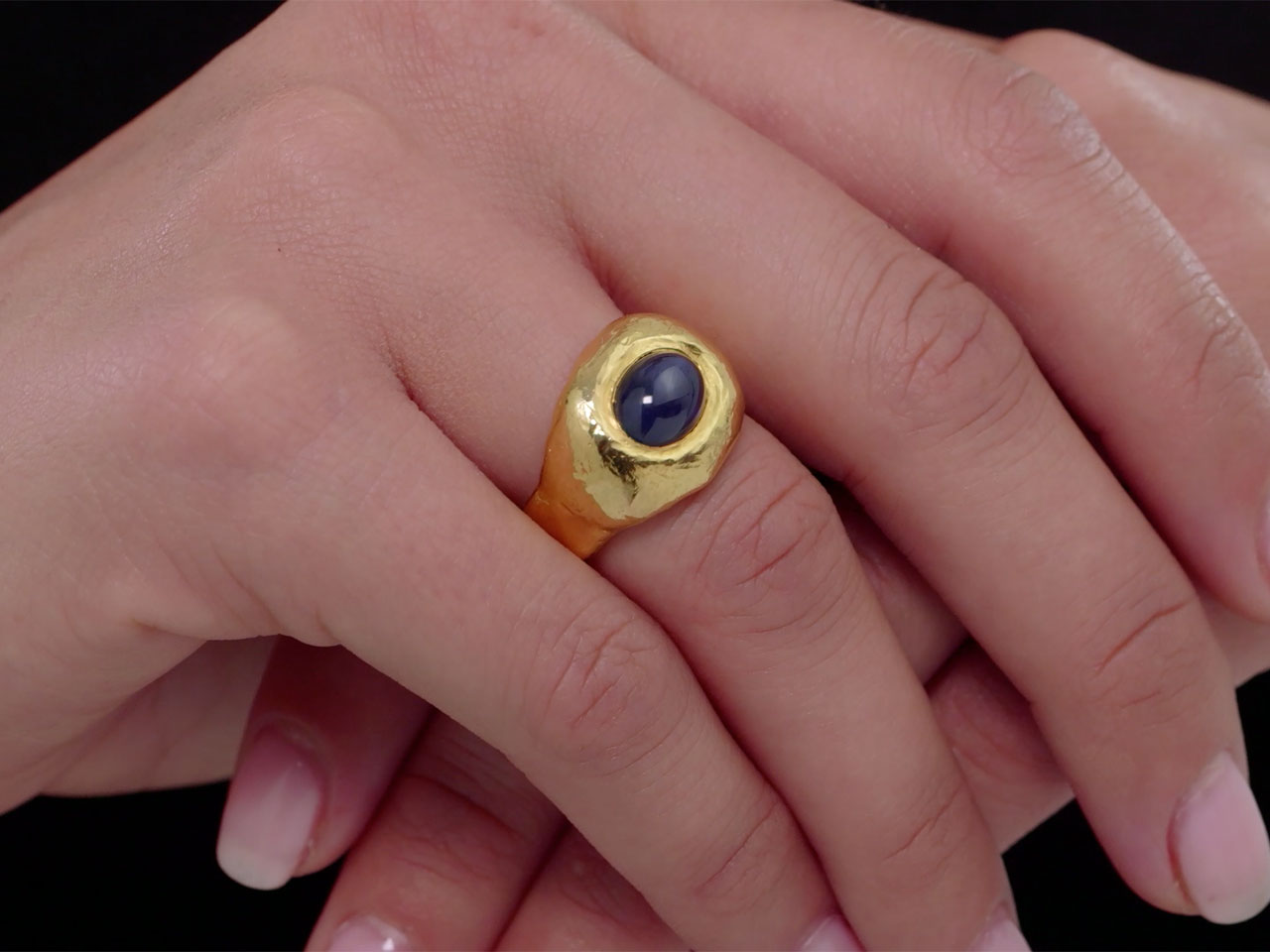 Jean Mahie Sapphire Ring in 22K Gold