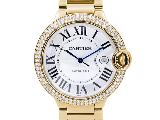 Cartier 'Ballon Bleu' Diamond Watch in 18K Yellow Gold, 42mm