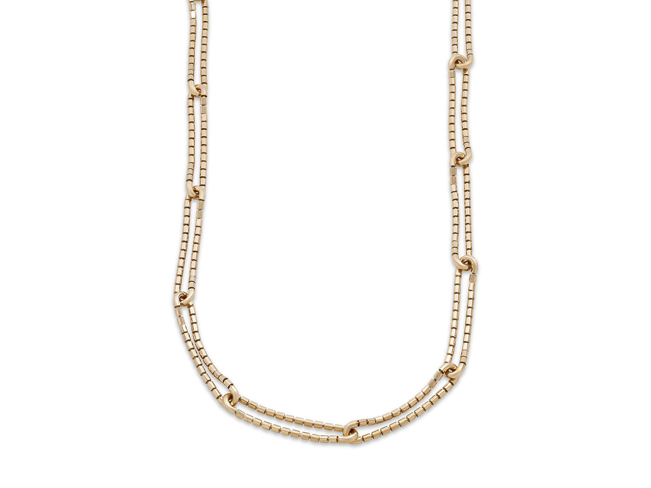Italian Gold Flexible Link Chain Necklace in 18K Gold, by Beladora