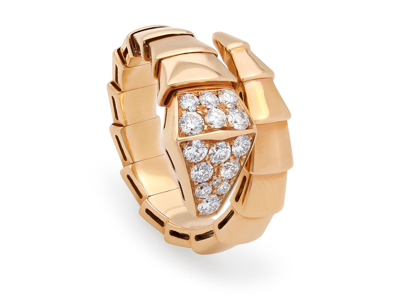 Bulgari 'Serpenti Viper' Ring in 18K Rose Gold