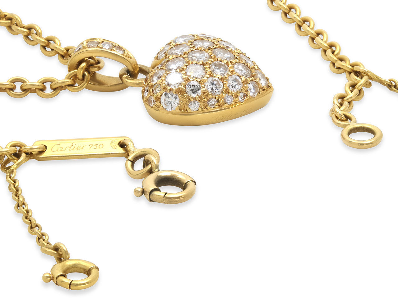 Cartier Diamond Heart Pendant in 18K Gold