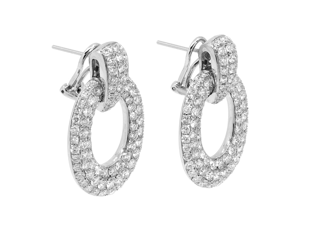 Diamond Door Knocker Earrings in 18K White Gold #515732 – Beladora