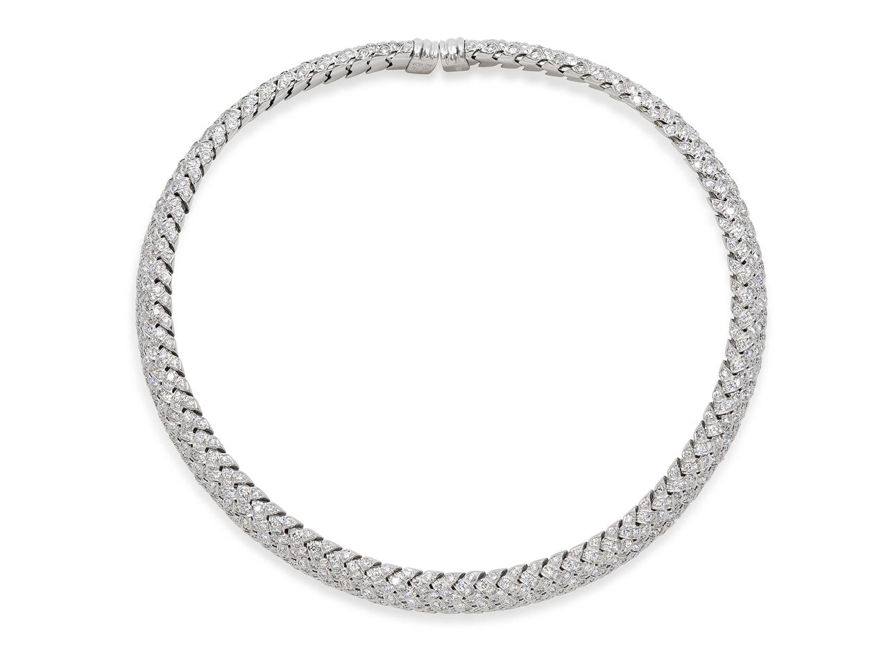 Tiffany & Co. 'Vannerie' Diamond Necklace in Platinum