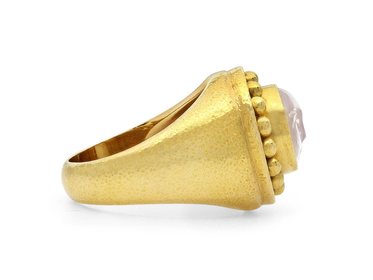 Elizabeth Locke Moonstone Intaglio Ring in 18K Gold