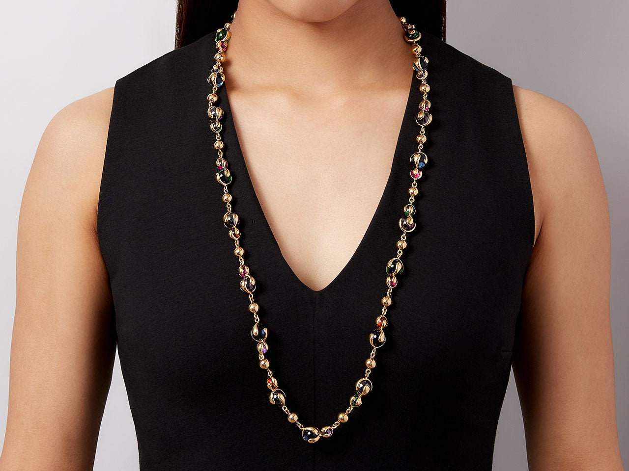 Marina B 'Cardan' Gemstone Necklace in 18K Gold