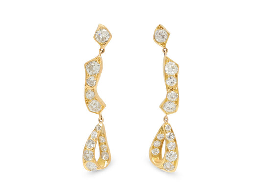 Beladora 'Bespoke' Diamond Earrings in 18K Gold