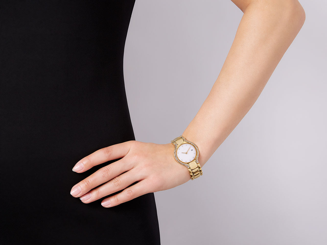 Ebel 'Beluga' Diamond Watch in 18K Gold, 31 mm