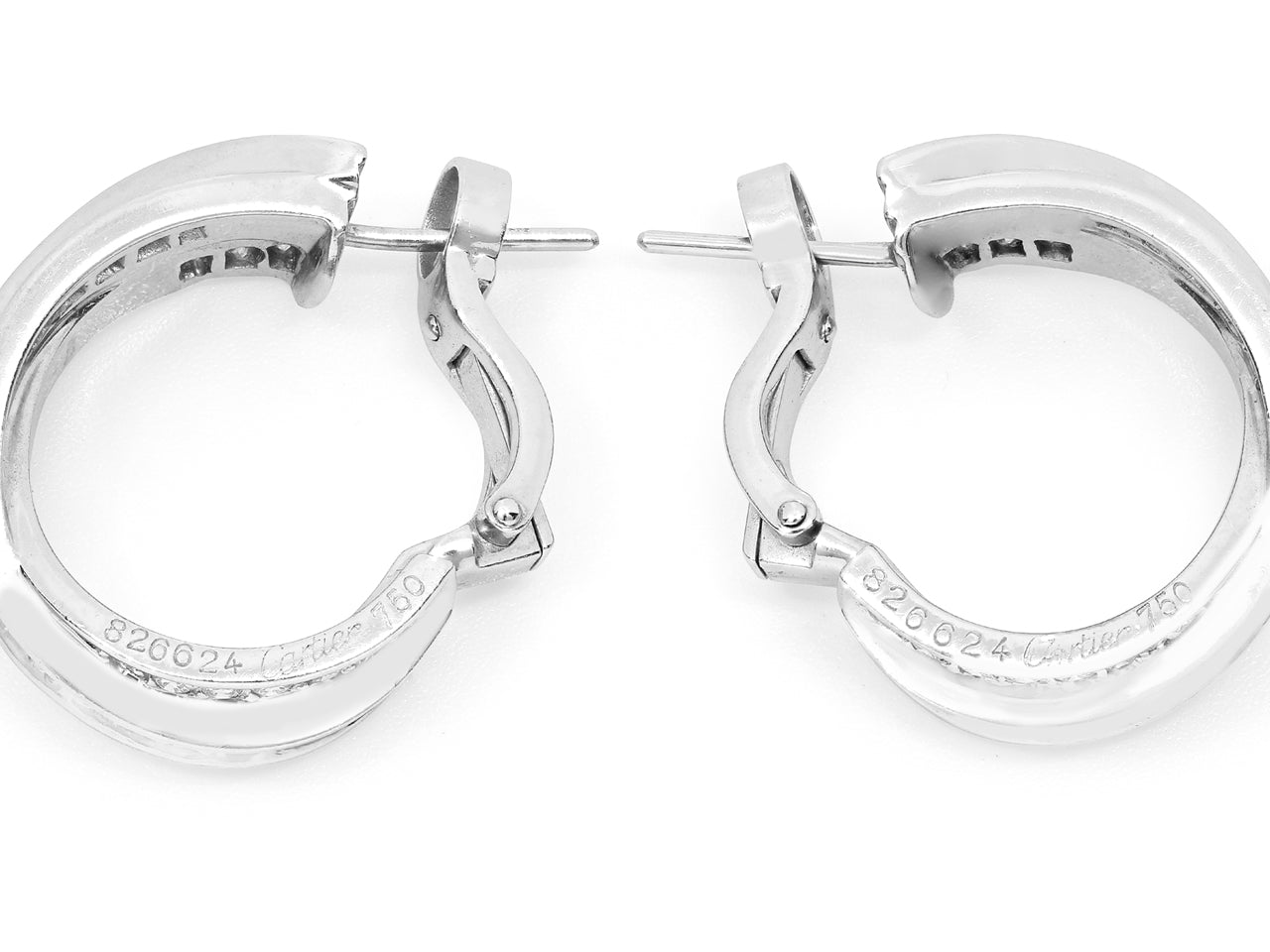 Cartier Diamond Trinity Earrings in 18K White Gold