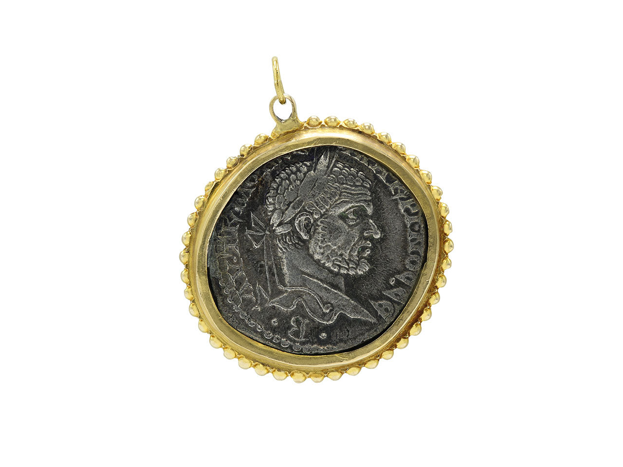 Ancient Coin Pendant in 14K Gold