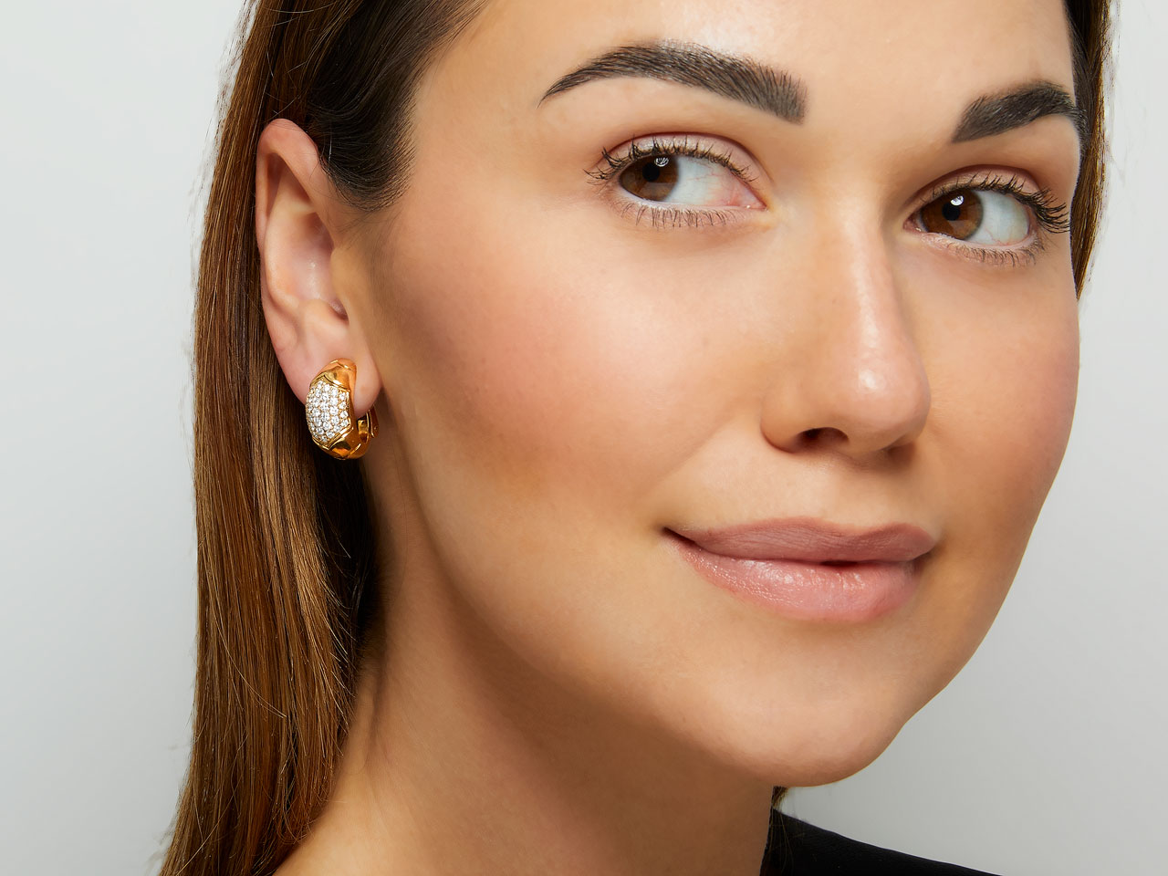 Bulgari 'Tronchetto' Diamond Earrings in 18K Gold